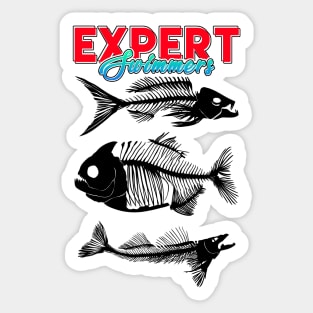 Expert swimmers fishes Sticker